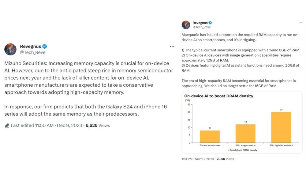 Vì sao iPhone 16 và Galaxy S24 sẽ có dung lượng RAM giống như phiên bản tiền nhiệm? - Ảnh 2. Vì sao iPhone 16 và Galaxy S24 sẽ có dung lượng RAM giống như phiên bản tiền nhiệm? - Ảnh 2.