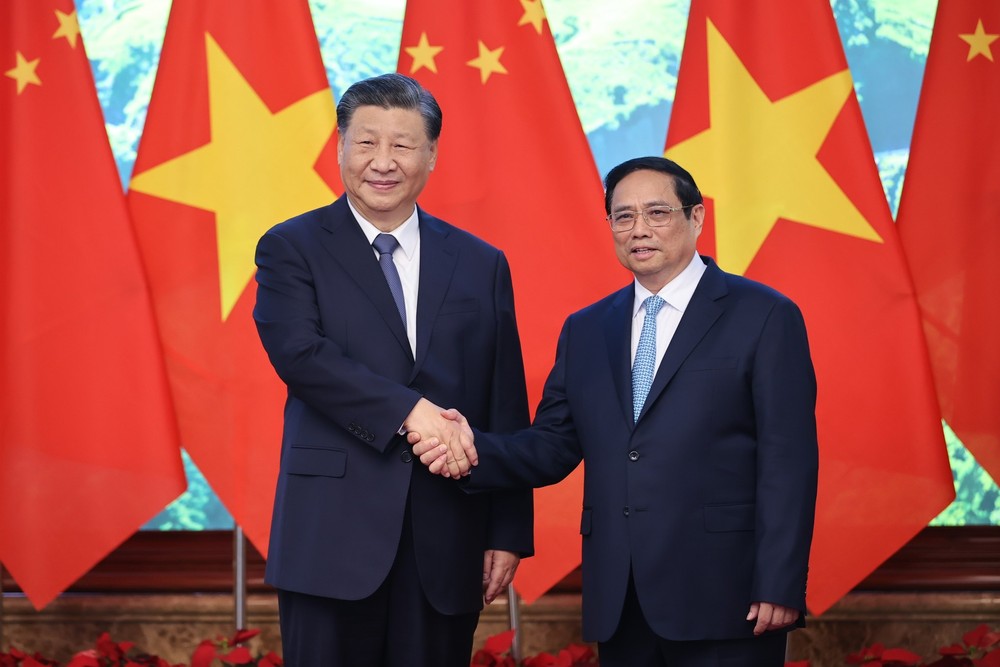 Thủ tướng Phạm Minh Chính hội kiến Tổng Bí thư, Chủ tịch nước Trung Quốc Tập Cận Bình - Ảnh 4.