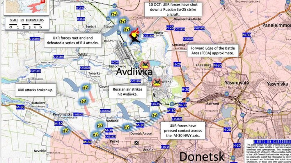 Lữ đoàn 47 bị bao vây và thiếu đạn, mặt trận Avdievka có nguy cơ sụp đổ - Ảnh 2.