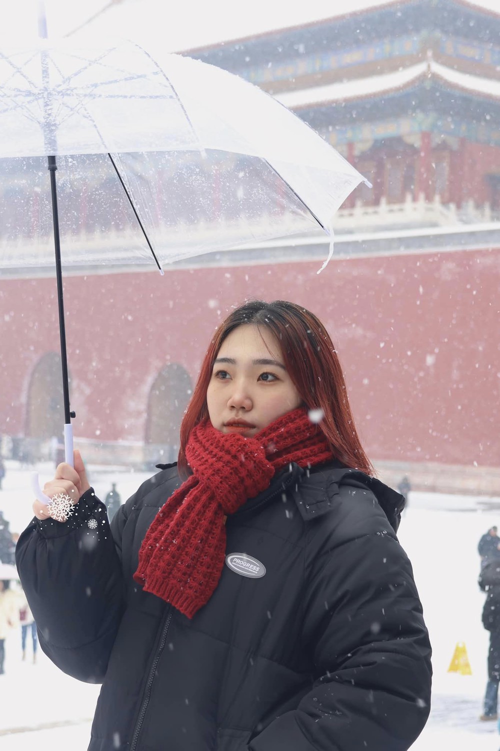 Du khách Việt may mắn được săn tuyết rơi đầu mùa đẹp như phim ở Tử Cấm Thành (Trung Quốc) - Ảnh 9.
