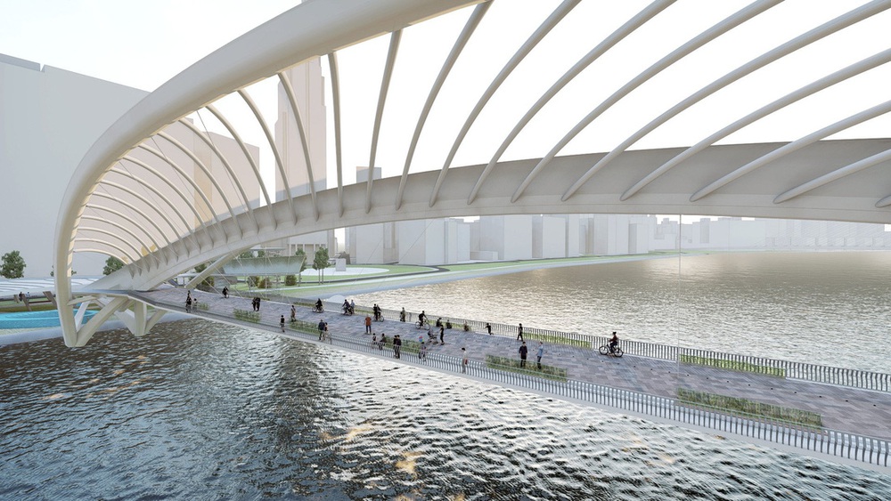 Cầu đi bộ nghìn tỷ vượt sông Sài Gòn, quy mô khủng nhất Việt Nam được thiết kế thế nào? - Ảnh 3.