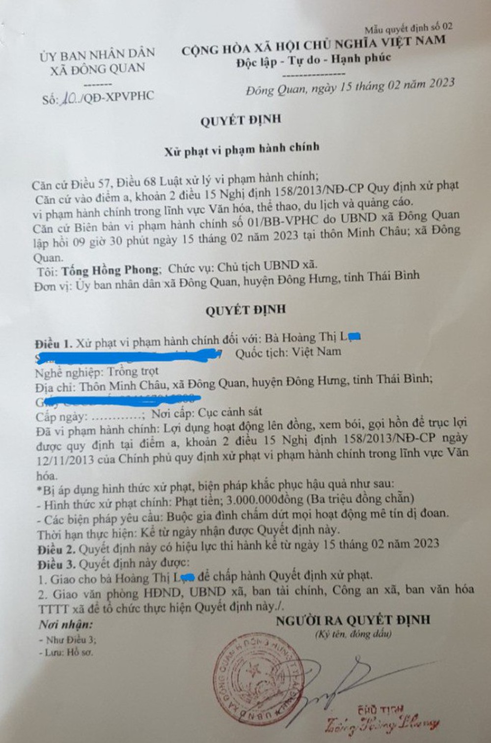 Phạt cô đồng lập điện gọi hồn, áp vong - Ảnh 2.