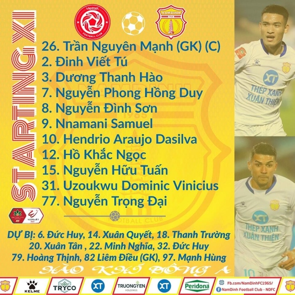 Trực tiếp bóng đá Viettel vs Nam Định vòng 4 V-League 2023 - Ảnh 1.