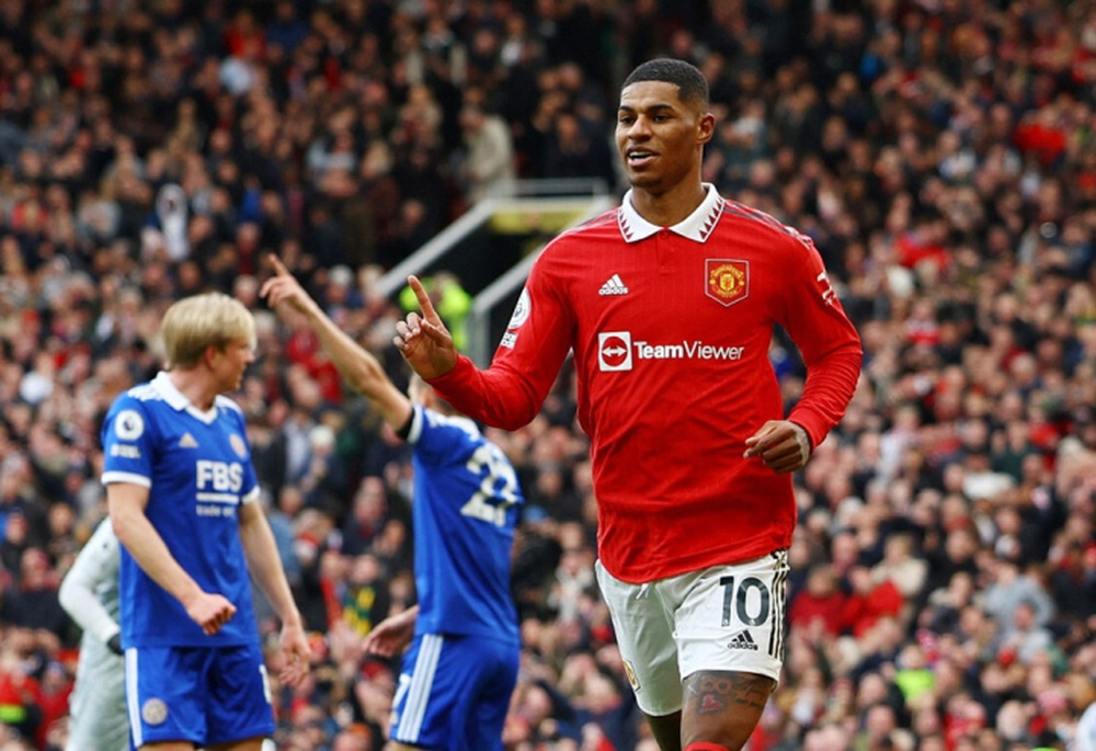 Rashford ghi cú đúp, Man Utd thắng đậm Leicester - Ảnh 2.