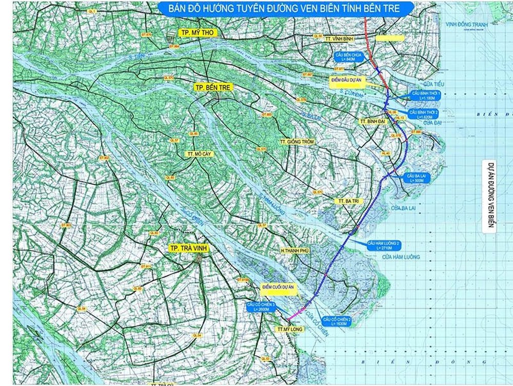 “Rót” hơn 28.000 tỷ đồng làm đường ven biển Bến Tre - Ảnh 2.