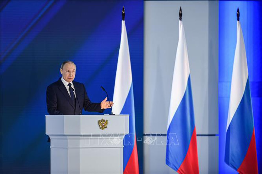 Tổng thống Nga Vladimir Putin bắt đầu trình bày Thông điệp liên bang 2023 - Ảnh 1.