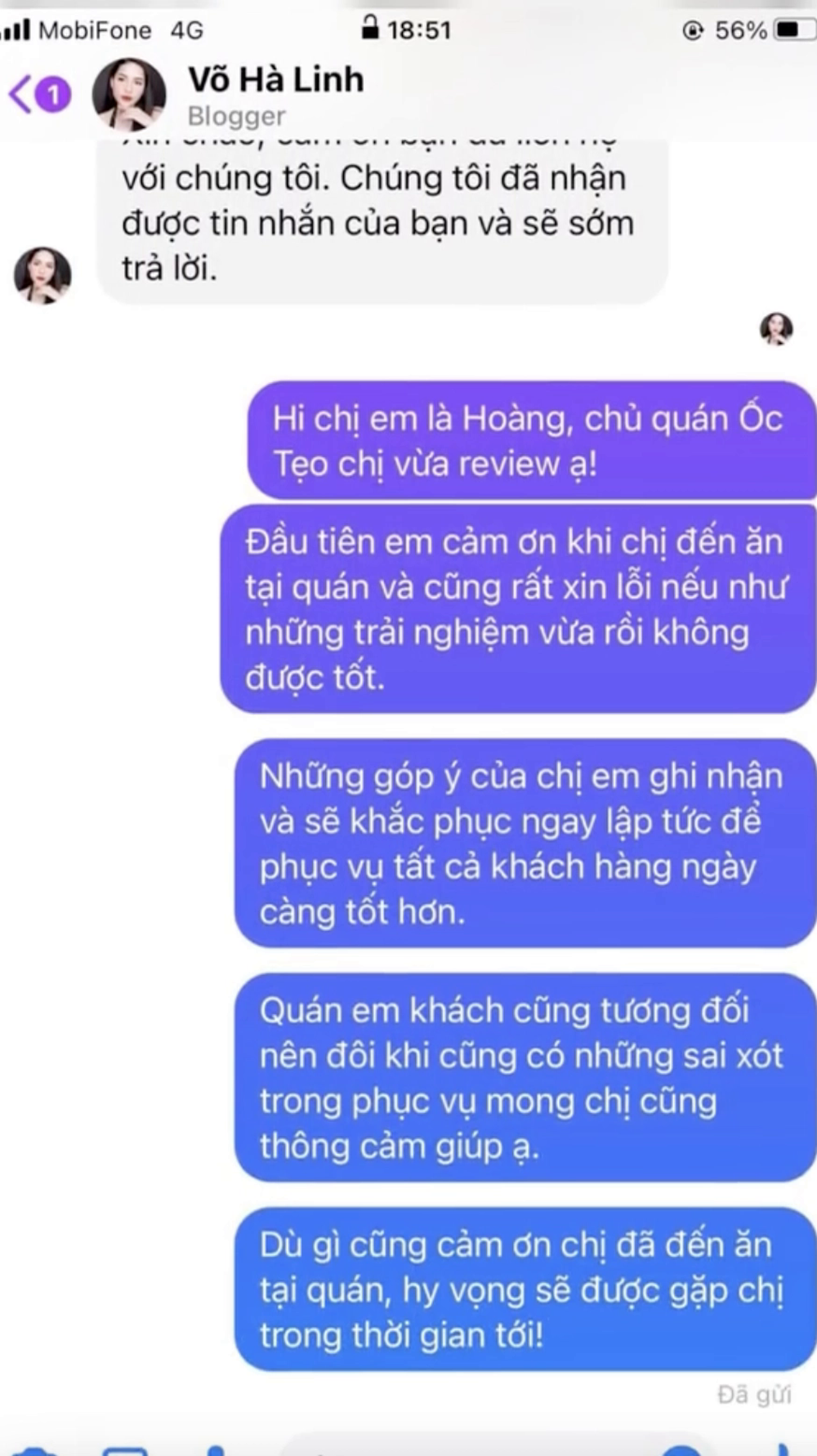 Sau màn phàn nàn bát đũa bẩn cực gắt của chiến thần Hà Linh, quán ốc nổi tiếng tại Huế đã đăng tâm thư xin lỗi - Ảnh 11.