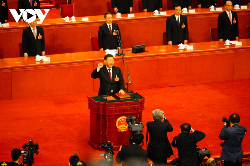 Chủ tịch Trung Quốc Tập Cận Bình tái đắc cử nhiệm kỳ thứ 3 - Ảnh 1.