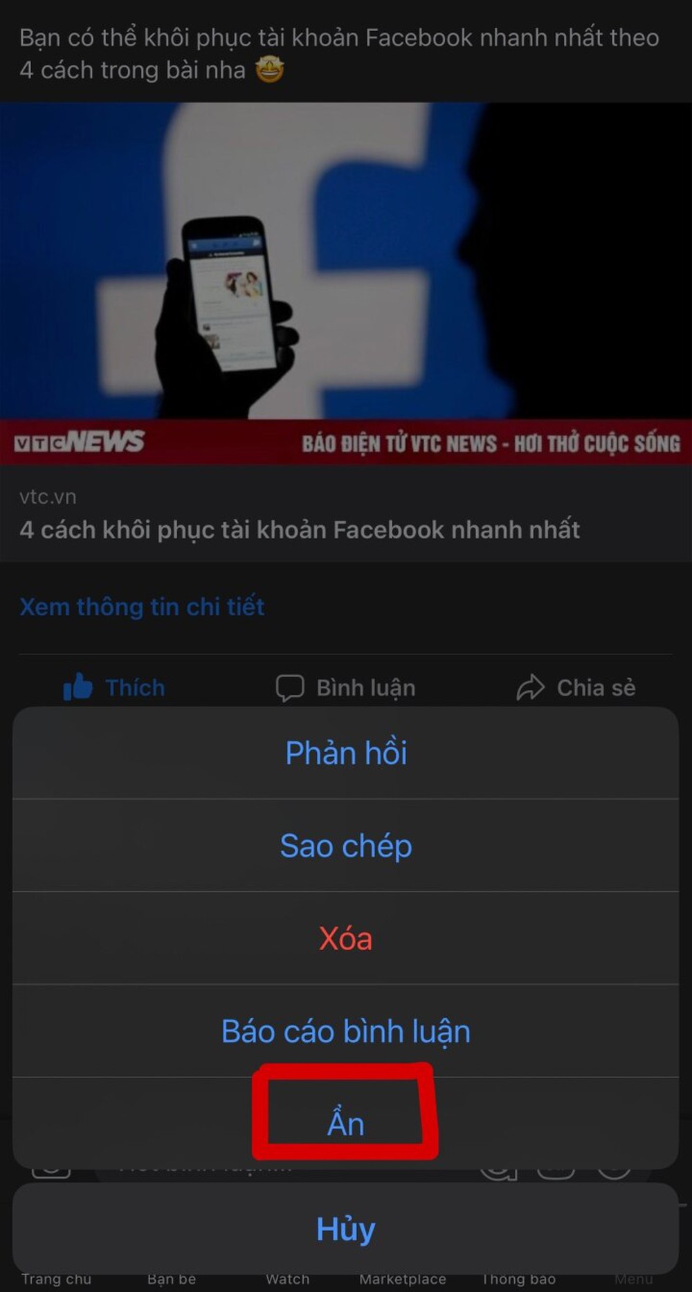 Cách ẩn bình luận trên Facebook dễ dàng nhất - Ảnh 1.