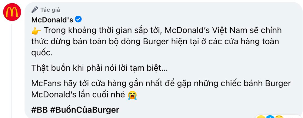 McDonald’s thông báo dừng bán burger ở Việt Nam? - Ảnh 3.