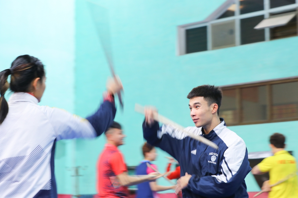 Cách tập luyện ‘dị’ của đội tuyển Võ gậy Việt Nam trước thềm SEA Games