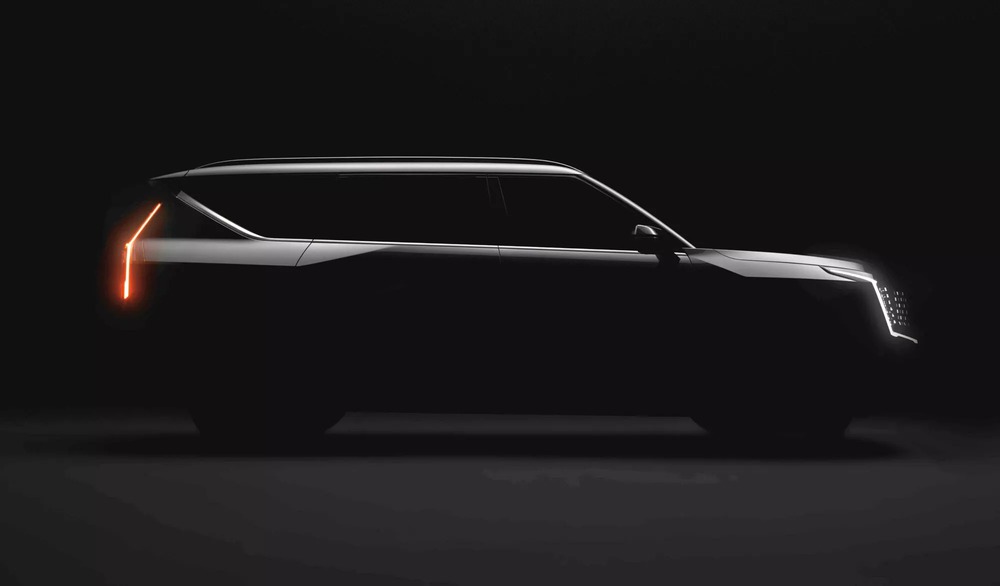Kia EV9 nhá hàng trước giờ G: Dàn đèn trước nhấp nháy như biển quảng cáo, có chi tiết y chang Range Rover - Ảnh 2. Kia EV9 nhá hàng trước giờ G: Dàn đèn trước nhấp nháy như biển quảng cáo, có chi tiết y chang Range Rover - Ảnh 2.