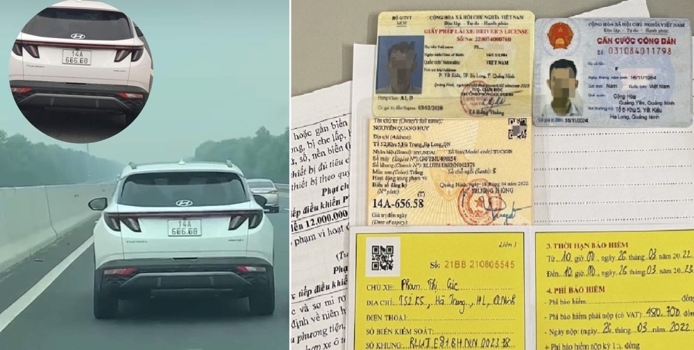 Sửa biển số thành lộc phát,  tài xế ở Quảng Ninh bị phạt 6 triệu đồng - Ảnh 1.