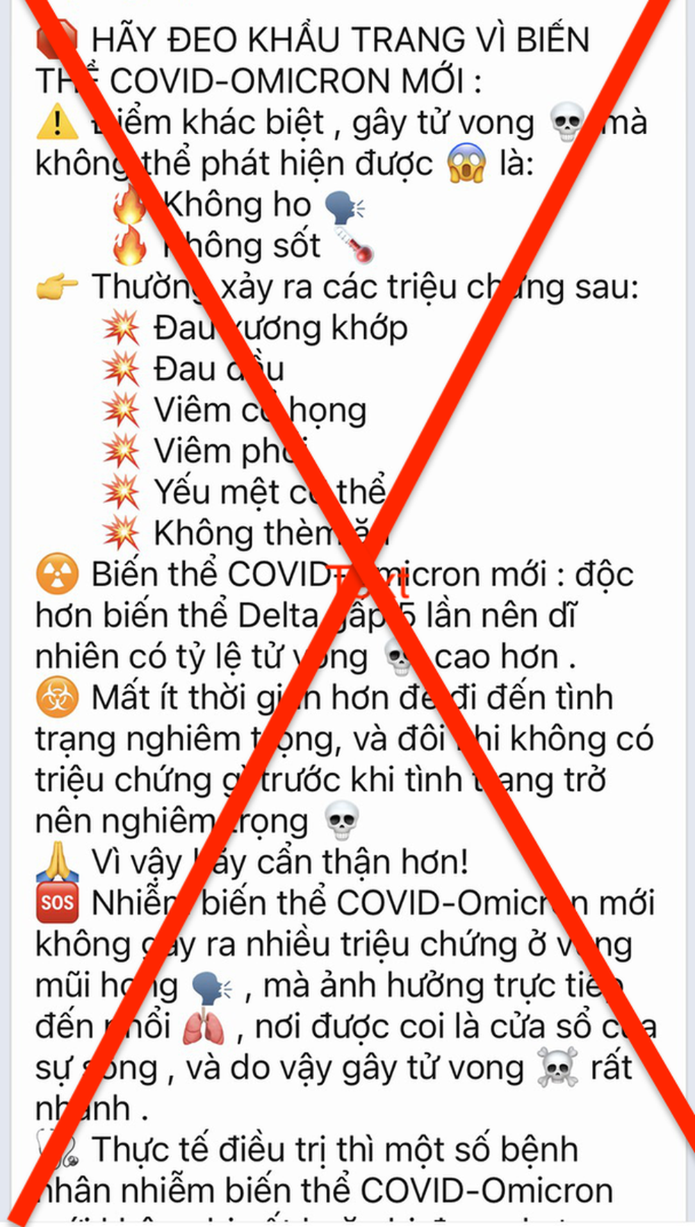 Bộ Y tế bác bỏ tin đồn có biến thể COVID-19 mới độc hơn Delta gấp 5 lần, tử vong cao - Ảnh 1.