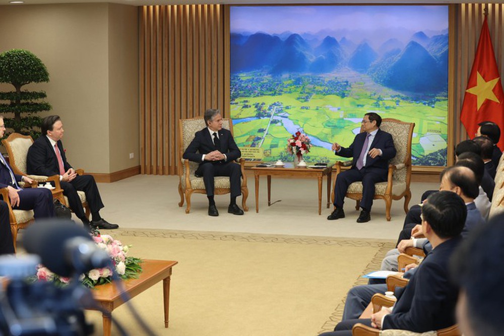Những hình ảnh Thủ tướng Phạm Minh Chính tiếp Ngoại trưởng Mỹ Antony Blinken - Ảnh 7.