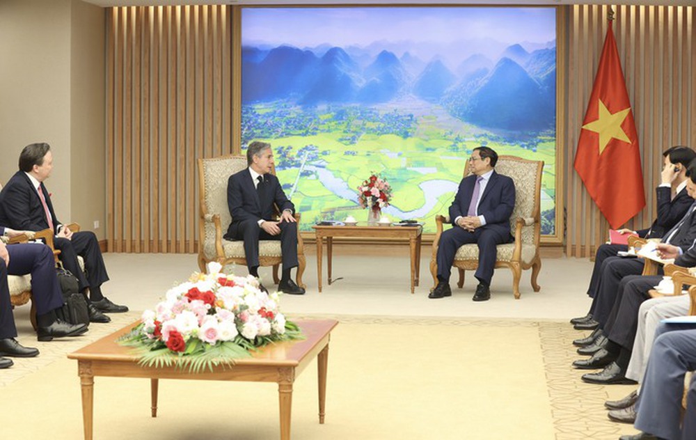 Những hình ảnh Thủ tướng Phạm Minh Chính tiếp Ngoại trưởng Mỹ Antony Blinken - Ảnh 6.
