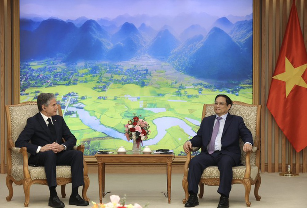 Những hình ảnh Thủ tướng Phạm Minh Chính tiếp Ngoại trưởng Mỹ Antony Blinken - Ảnh 3.