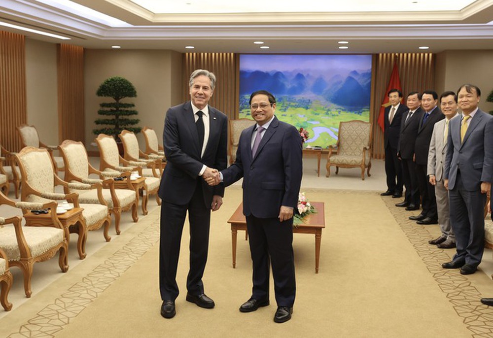 Những hình ảnh Thủ tướng Phạm Minh Chính tiếp Ngoại trưởng Mỹ Antony Blinken - Ảnh 2.