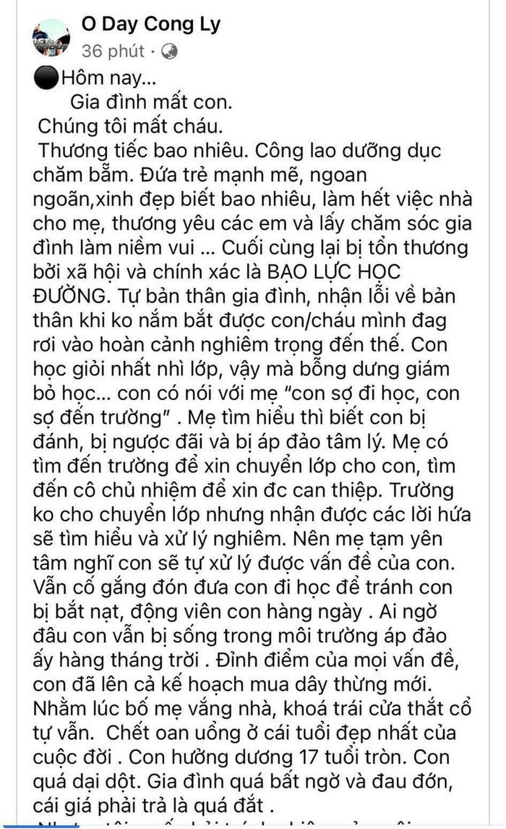 Họp báo thông tin vụ nữ sinh lớp 10 treo cổ tự tử: Nạn nhân nói với mẹ con sợ đến trường - Ảnh 3.