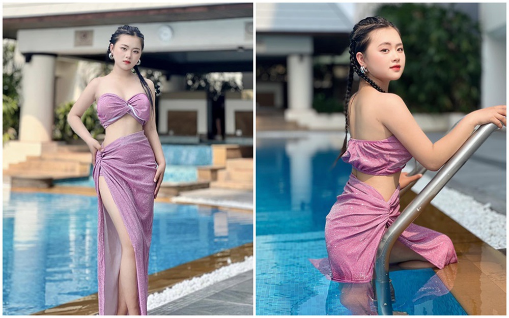 Phúng phính Mua Thị Dua sau 6 tháng lên Hà Nội làm người mẫu livestream: Hết vẻ ngây thơ, diện bikini sexy hết nấc - Ảnh 8.