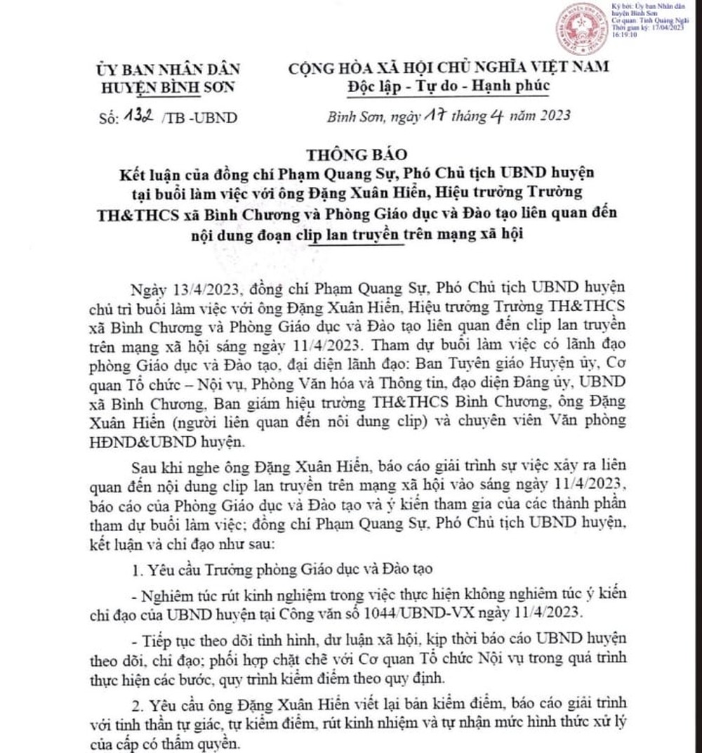 Hiệu trưởng ở Quảng Ngãi bị con gái tố bạo lực gia đình - Ảnh 1.