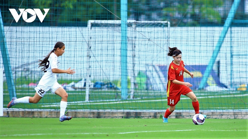 Bóng đá nữ Việt Nam ghi dấu ấn lớn ở giải châu Á, cầu thủ ăn mừng như Ronaldo - Ảnh 1.
