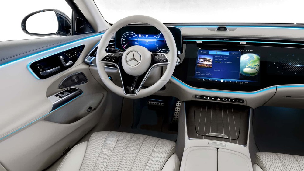 Ra mắt Mercedes-Benz E-Class 2024: Đèn lạ mắt, nhiều màn hình như EQS, đủ trò chơi game đến xem TikTok - Ảnh 17.