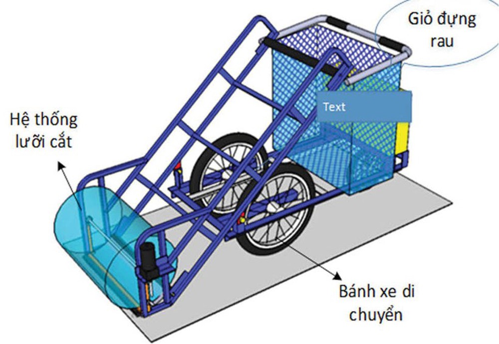 Máy thu hoạch rau bán tự động - Ảnh 1.