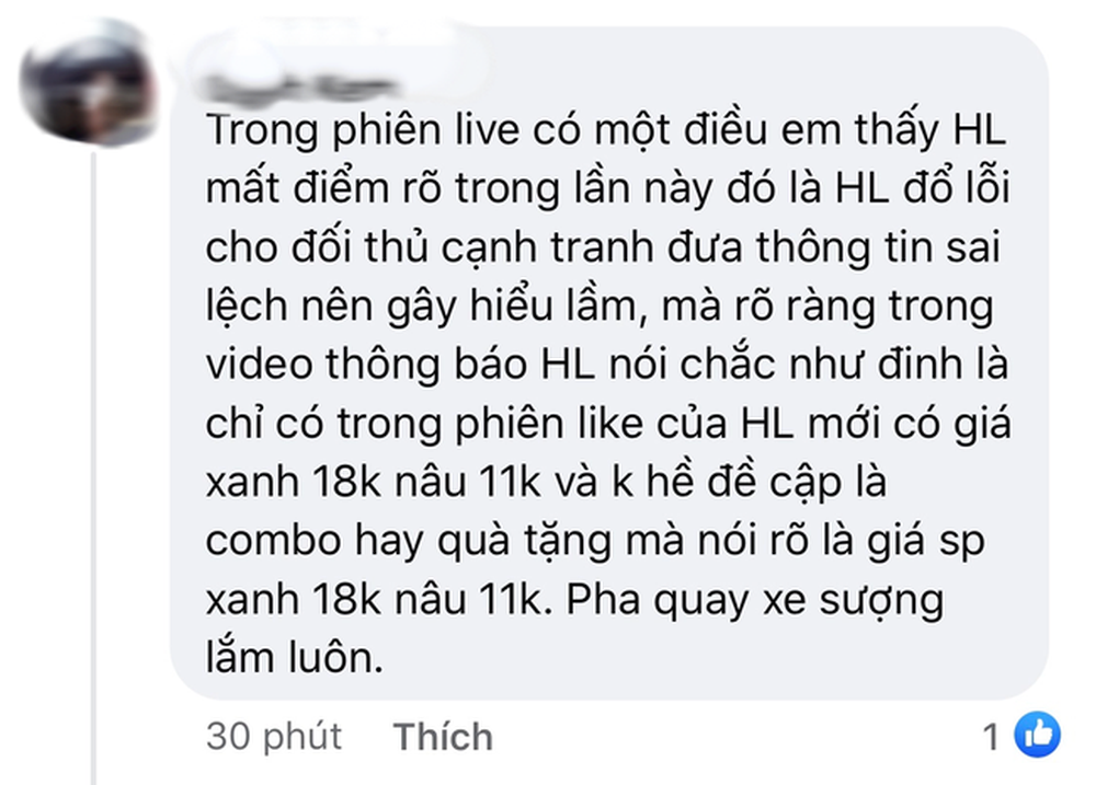 Vụ “chiến thần tóp tóp” bán dầu gội 18k: Bẻ lái bất ngờ trong livestream, bị netizen trách PR lố
