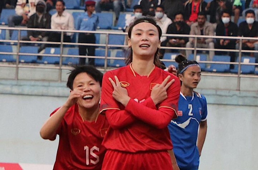 Trực tiếp bóng đá tuyển nữ Việt Nam 2-0 Nepal: Hải Yến lập cú đúp - Ảnh 1.