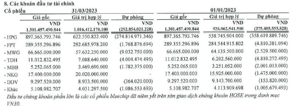 Chủ tịch bị bắt vì thao túng chứng khoán, doanh nghiệp đem hơn nghìn tỷ đầu tư cổ phiếu HPG, MWG, TDH,… nhưng thua lỗ - Ảnh 2.