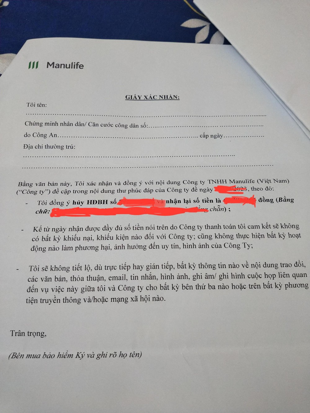 Vụ hô biến tiền gửi SCB thành bảo hiểm: Manulife chỉ cân nhắc các khiếu nại nhận trước 30/4, không phải khách nào cũng được hoàn tiền 100% - Ảnh 2.