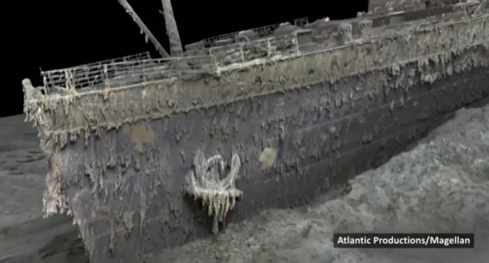 Lần đầu công bố bản chụp 3D đầy đủ về con tàu Titanic huyền thoại bị đắm ở Đại Tây dương - Ảnh 3.