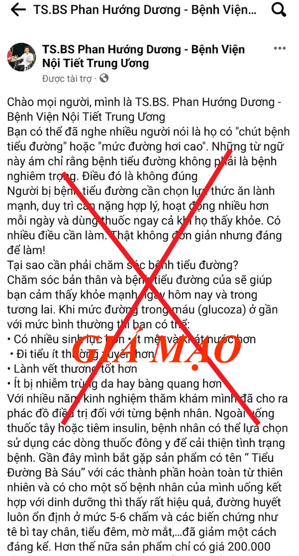 Bác sĩ lên tiếng việc bị giả mạo để bán thực phẩm chức năng - Ảnh 1.