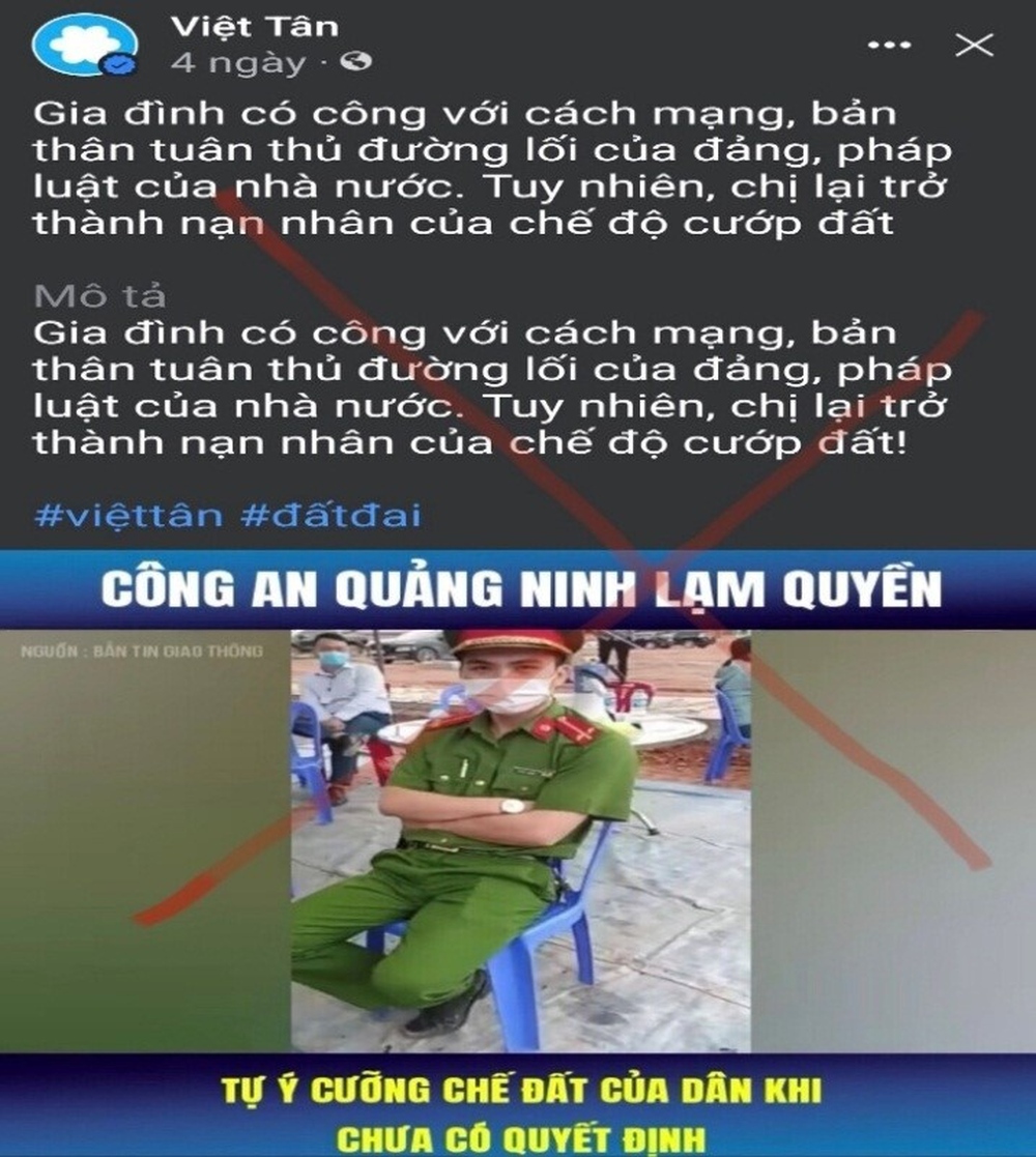 Làm rõ thông tin xuyên tạc về Công an tỉnh Quảng Ninh trên Facebook - Ảnh 1.