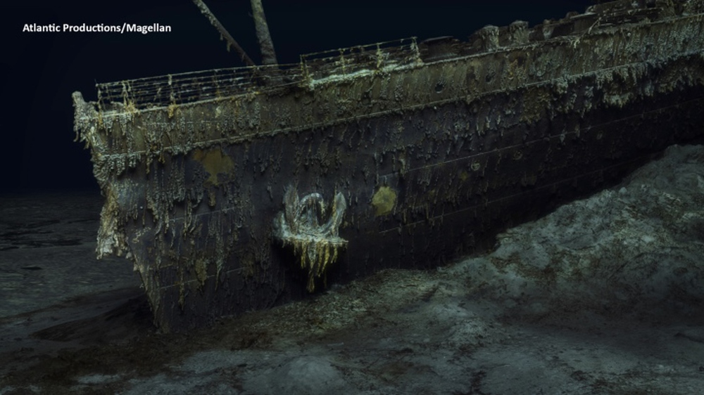 Lần đầu công bố hình ảnh 3D xác tàu Titanic dưới đáy Đại Tây Dương - Ảnh 5.