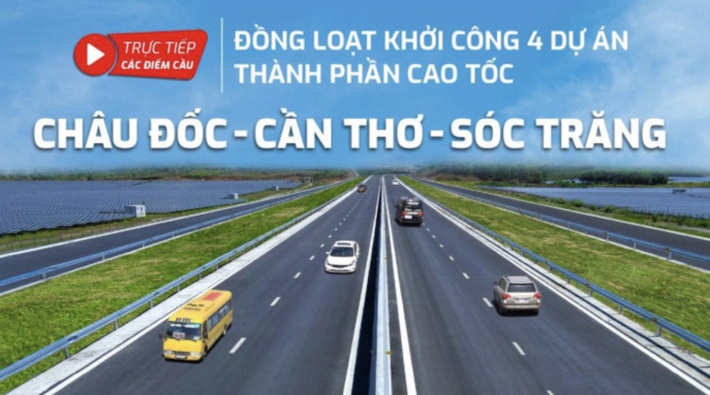 Khởi công cao tốc trục ngang đầu tiên ở ĐBSCL: Châu Đốc - Cần Thơ - Sóc Trăng - Ảnh 1.