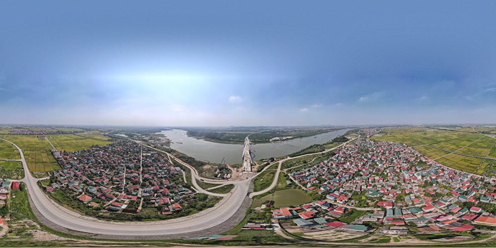 Ngắm cây cầu vòm thép cao nhất Việt Nam dự kiến thông xe trong tháng 9/2023 - Ảnh 1.