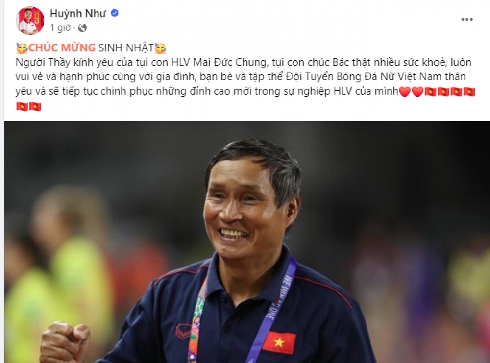 Dàn sao ĐT nữ Việt Nam chúc mừng sinh nhật HLV Mai Đức Chung - Ảnh 1.