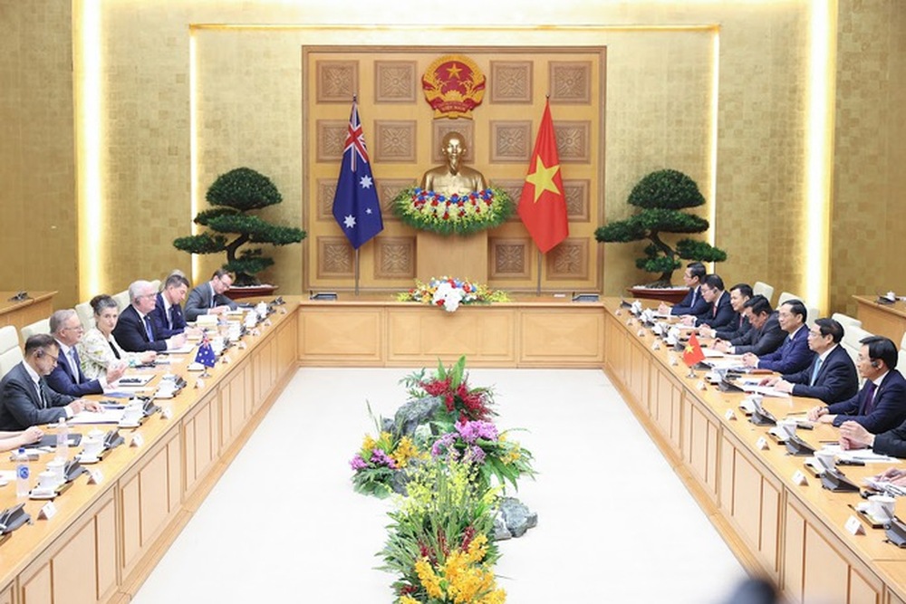 Cận cảnh Thủ tướng Phạm Minh Chính chủ trì lễ đón Thủ tướng Úc - Ảnh 16.