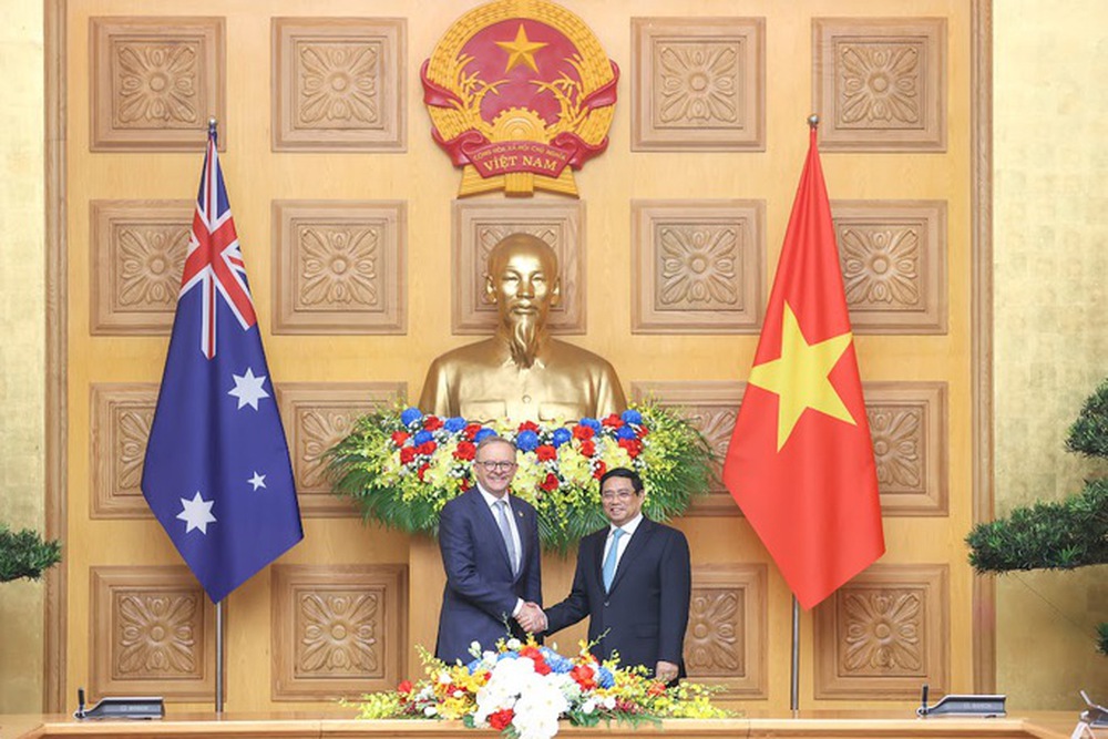 Cận cảnh Thủ tướng Phạm Minh Chính chủ trì lễ đón Thủ tướng Úc - Ảnh 13.