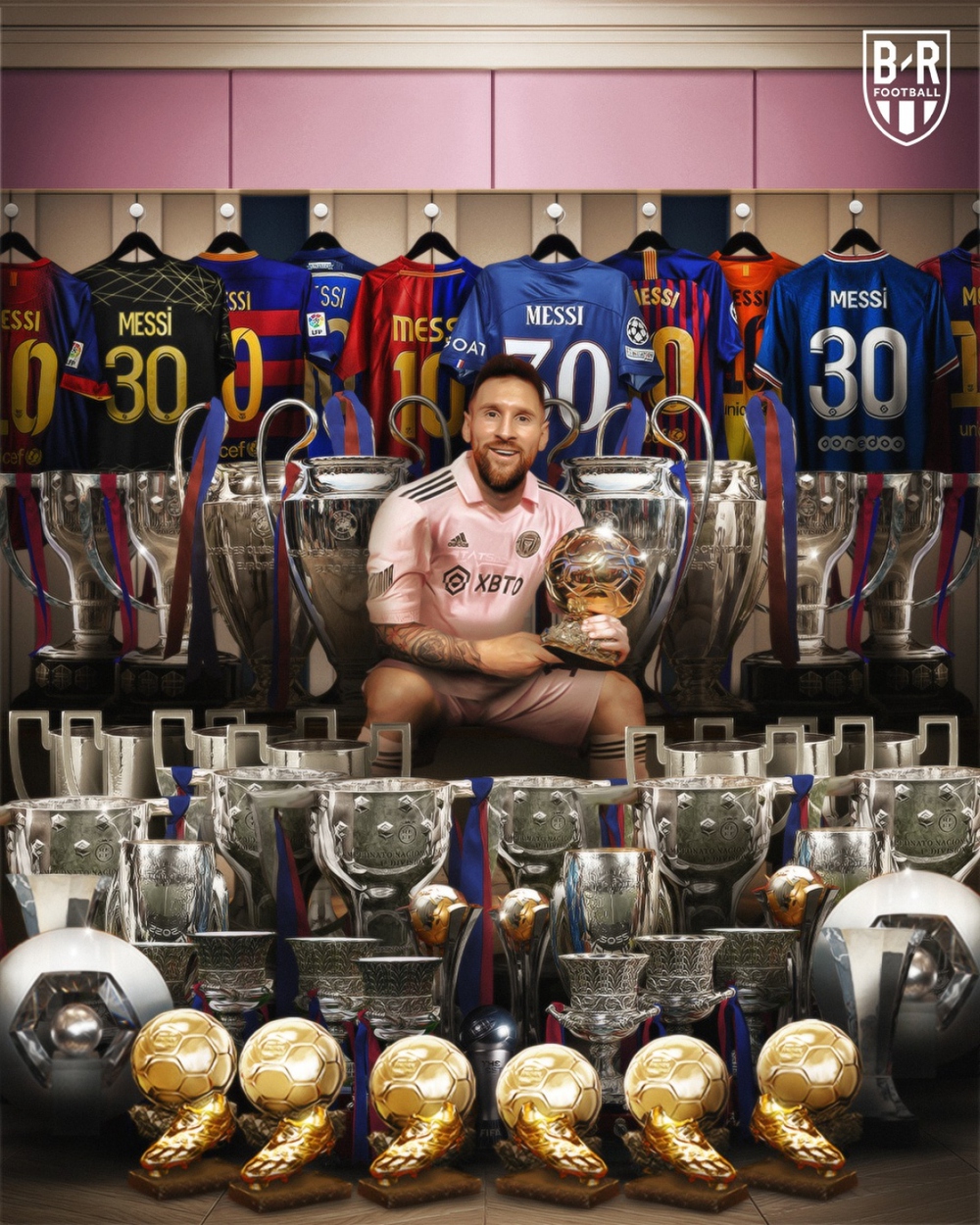 Biếm họa 24h: Messi mang theo bộ sưu tập danh hiệu đồ sộ sang Mỹ chơi bóng - Ảnh 1.