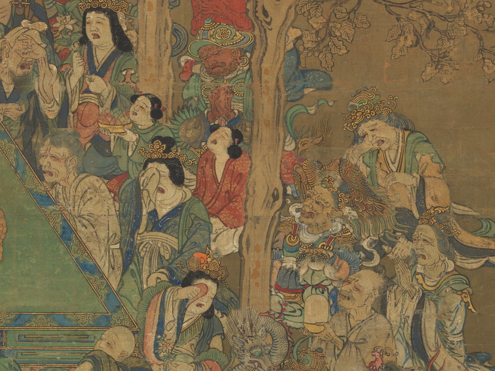 Phóng to bức tranh Đức Phật nhập Niết bàn, chuyên gia trầm trồ: Chỉ có 2 người không đau khổ - Ảnh 7.