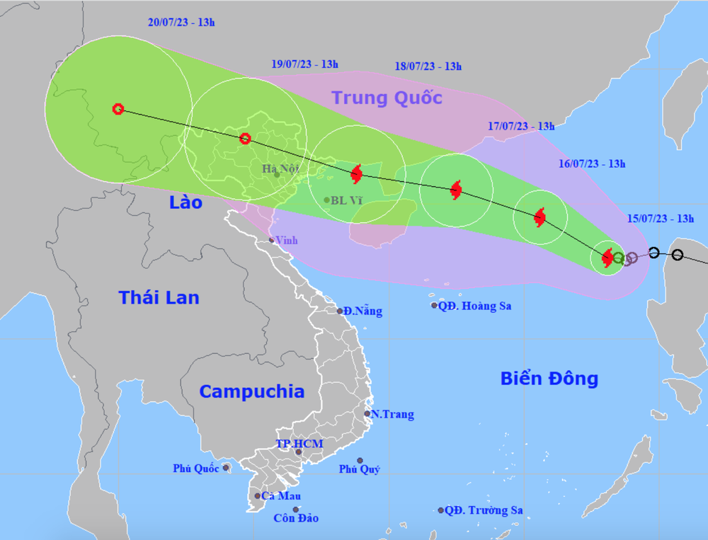 Bão số 1 có khả năng đổ bộ vào đất liền từ Quảng Ninh - Thái Bình từ chiều mai - Ảnh 3.