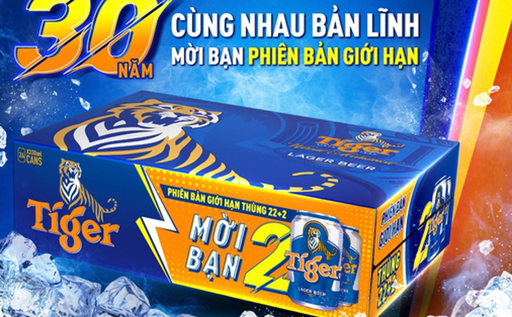 Tiger Beer ra mắt phiên bản thùng giới hạn đánh dấu cột mốc 30 năm cùng Việt Nam "Đánh thức bản lĩnh"