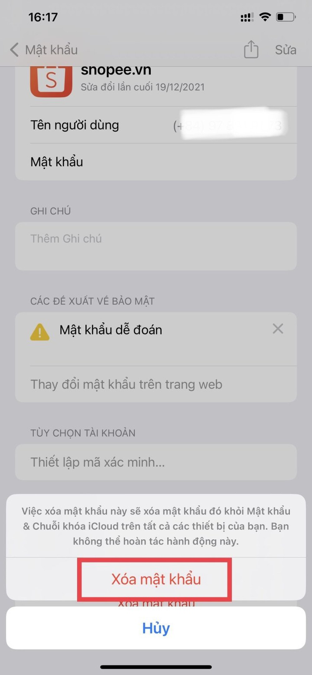 Cách xóa mật khẩu đã lưu trên iPhone - Ảnh 4.