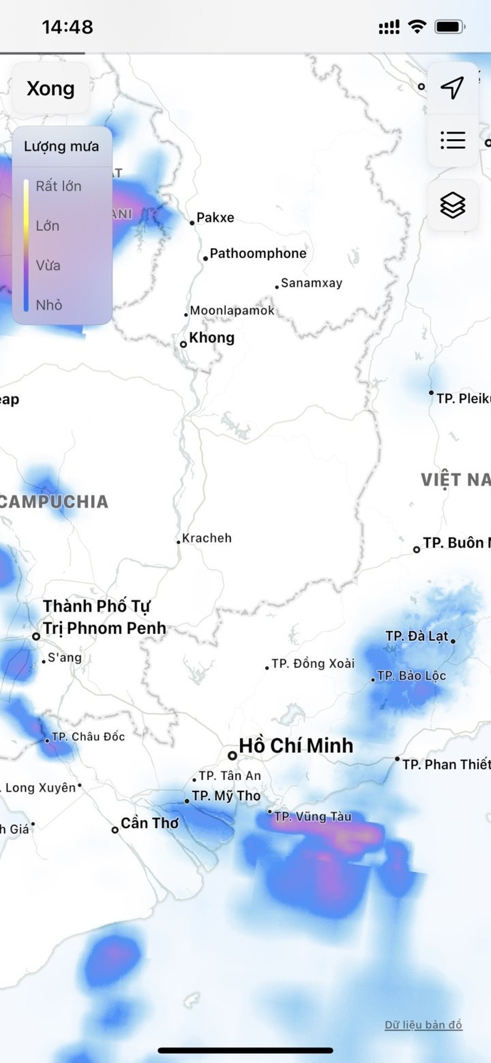 Cách kiểm tra lượng mưa ngay trên iPhone - Ảnh 6.