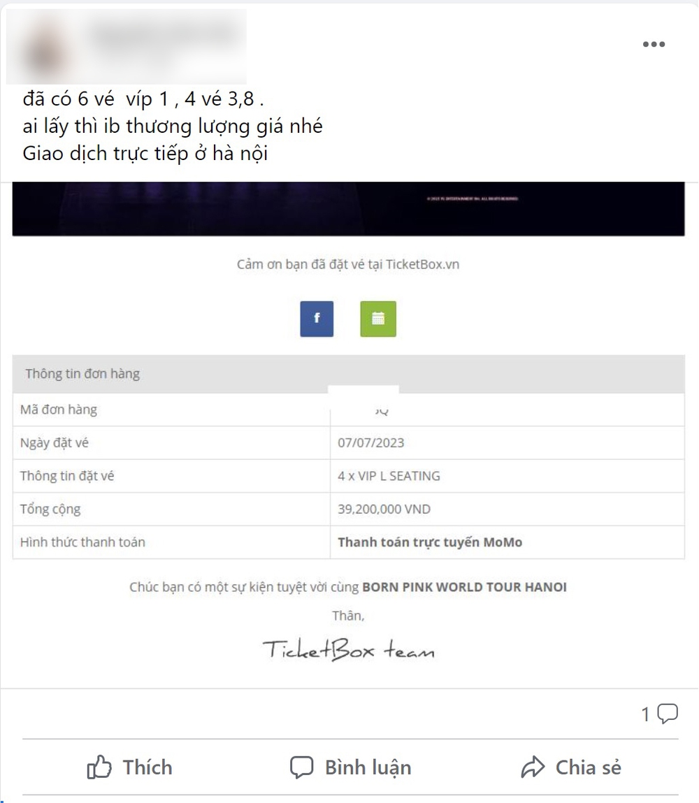 Dân văn phòng kiếm thêm tiền từ cơ hội sang tay vé Blackpink, đã có người rao bán giá 15 triệu đồng