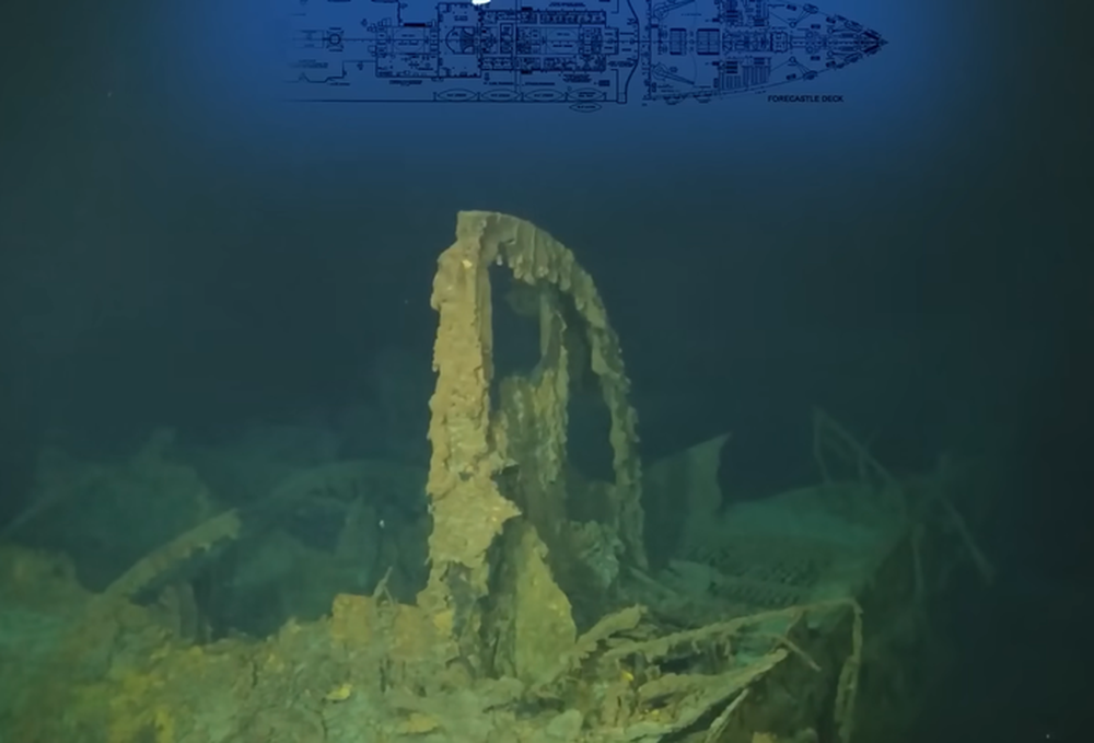 Cảnh hoang tàn của xác tàu Titanic ở độ sâu gần 4.000m dưới đại dương - Ảnh 7.