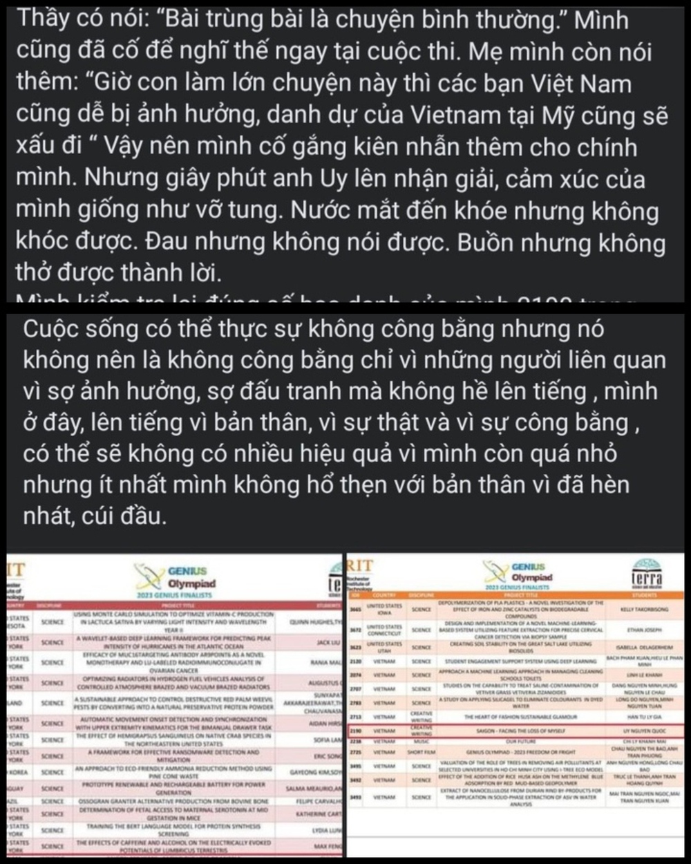 Vụ nữ sinh TP.HCM tố bị đánh cắp bài thi ở Genius Olympiad: Người trong cuộc nói gì? - Ảnh 1.